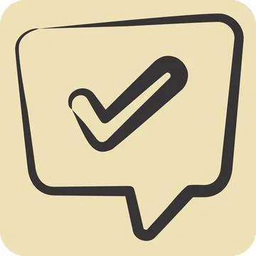 Icon Problem Solving. related to Speech symbol. hand drawn style. design ed.. Illustrazione stock