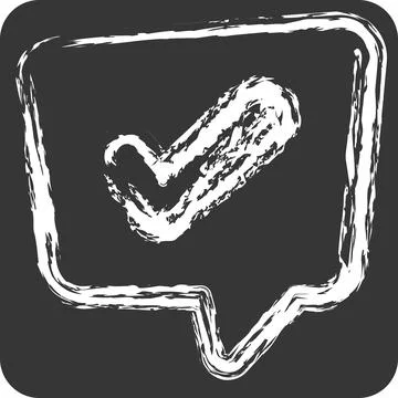 Icon Problem Solving. related to Speech symbol. chalk Style. design editable Stock Illustration