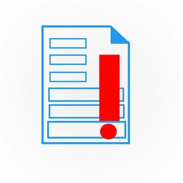 Icon problematic document Stock Illustration