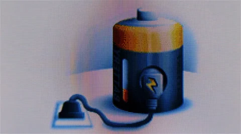 Icon process to charge the battery Stock Footage 45294657