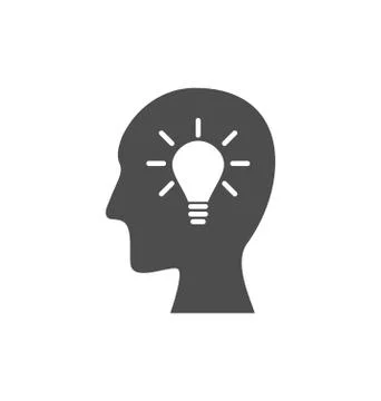 Icon process of generating ideas to solve problems, birth of the brilliant id イラスト素材