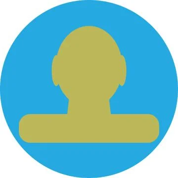 Icon profile design flat Stock Illustration