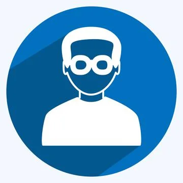 Icon Programmer. suitable for Programming symbol. long shadow style. simple d イラスト素材