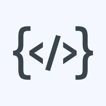 Icon Programming. suitable for Programming symbol. glyph style. simple design Stock-Illustration