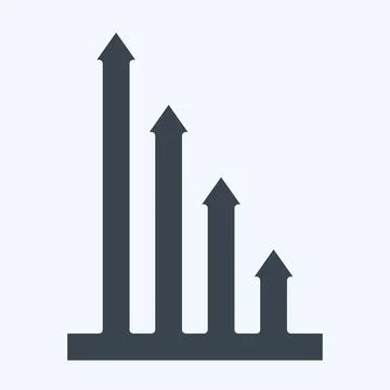 Icon Progress Chart. related to Business symbol. glyph style. design editable Stock Illustration