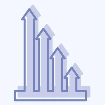 Icon Progress Chart. related to Business symbol. two tone style. design edi.. Illustrazione stock