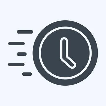 Icon Progress Clock. related to Development symbol. glyph style Stock Illustration