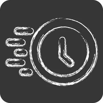 Icon Progress Clock. related to Development symbol. chalk Style Illustrazione stock
