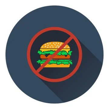 Icon of Prohibited hamburger Stock Illustration