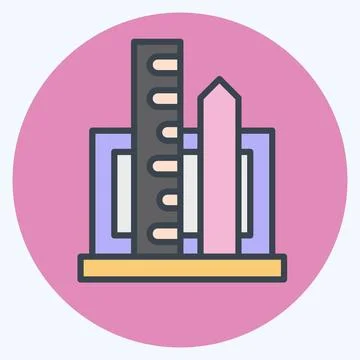 Icon Project Management. related to Creative Concept symbol. color mate sty.. Illustrazione stock