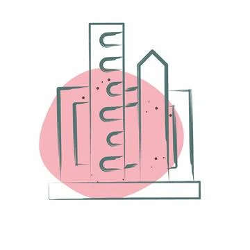 Icon Project Management. related to Creative Concept symbol. Color Spot Sty.. Illustrazione stock