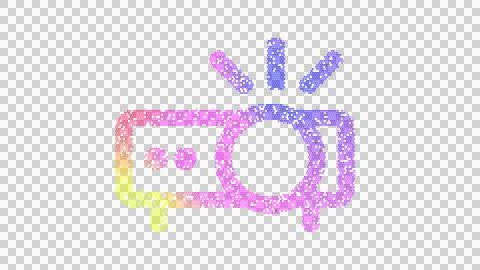 Icon projector is made up of LED square shapes. There are bright diodes and Stock Illustration