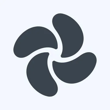 Icon Propeller - Glyph Style - Simple illustration,Editable stroke Stock Illustration