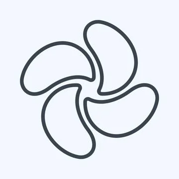 Icon Propeller - Line Style - Simple illustration,Editable stroke Stock Illustration