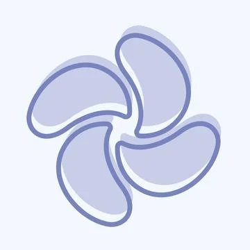 Icon Propeller - Two Tone Style - Simple illustration,Editable stroke Stock Illustration