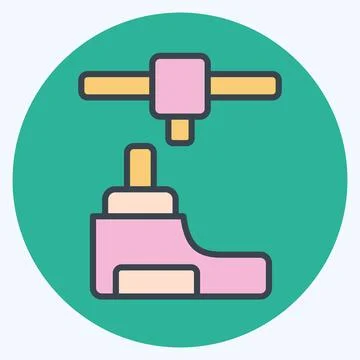 Icon Prosthesis. related to Printing symbol. color mate style. design editabl Illustrazione stock
