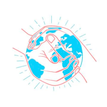 Icon protect the land Stock Illustration