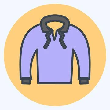 Icon Pull Over. suitable for men accessories symbol. color mate style. simple Stockillustratie