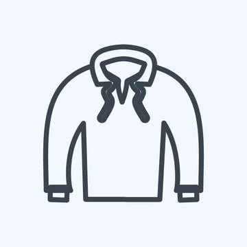 Icon Pull Over. suitable for men accessories symbol. line style. simple desig Stockillustratie