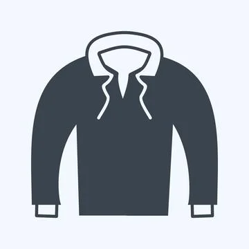Icon Pull Over. suitable for men accessories symbol. glyph style. simple desi Stockillustratie