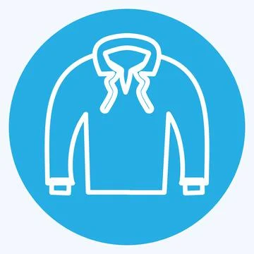 Icon Pull Over. suitable for men accessories symbol. blue eyes style. simple  Stockillustratie