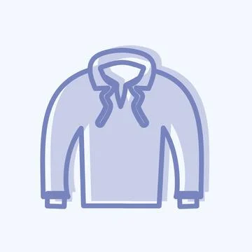 Icon Pull Over. suitable for men accessories symbol. two tone style. simple d Stockillustratie