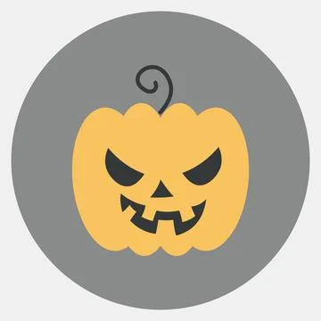 Icon pumpkins. Illustration of halloween elements. Icon in color mate style. Stock Illustration