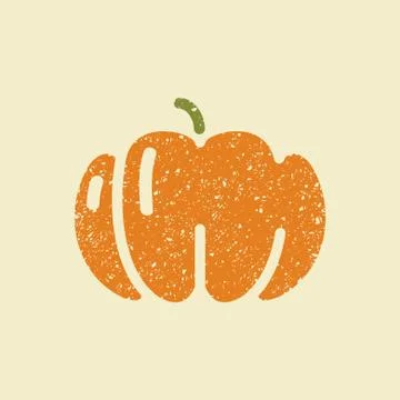 Icon pumpkins. Stylized drawing with colored pencils Stock Illustration