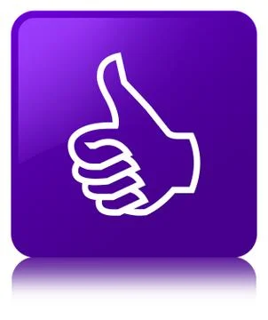 Like icon purple square button Stock Illustration