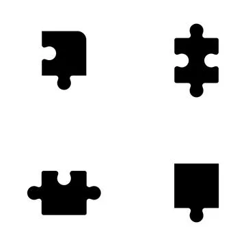 Icon puzzle vector Stock Illustration