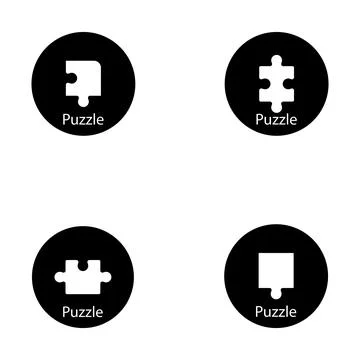 Icon puzzle vector Stock Illustration