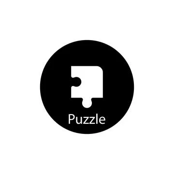 Icon puzzle vector Stock Illustration