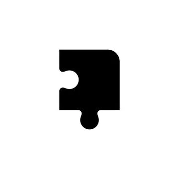 Icon puzzle vector Stock Illustration