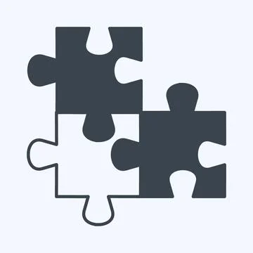 Icon Puzzles. suitable for Programming symbol. glyph style. simple design edi Stock Illustration