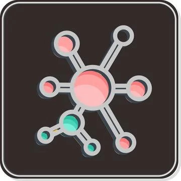 Icon Q-Learning. related to Machine Learning symbol. Glossy Style. simple d.. 库存插图