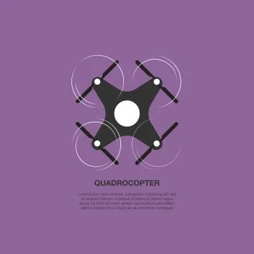 Icon quadrocopter drone. Stock Illustration