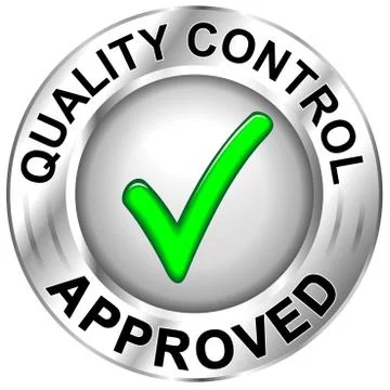 Icon quality control approved Stock Illustration
