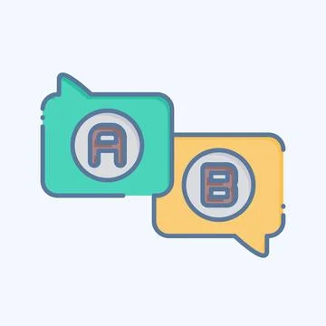 Icon Question And Answer. related to Learning symbol. doodle style. simple .. Stock Illustration