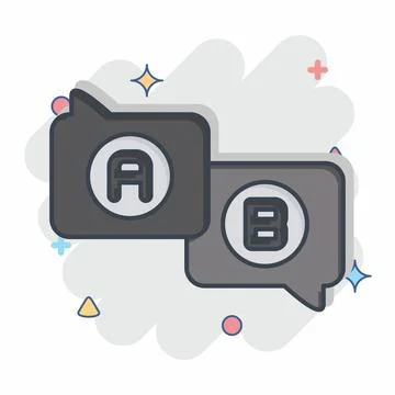 Icon Question And Answer. related to Learning symbol. comic style. simple d.. Stock Illustration