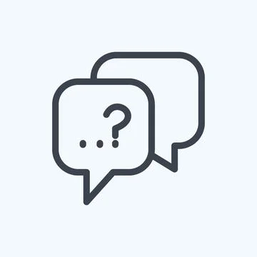 Icon Question. suitable for Feedback symbol. Line Style. simple design editab Stockillustratie