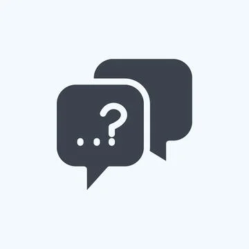 Icon Question. suitable for Feedback symbol. Glyph Style. simple design edita 스톡 일러스트