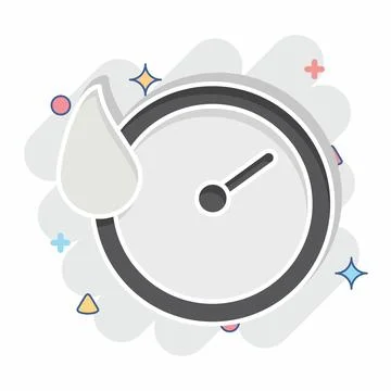 Icon Quick Dry. related to Bedding symbol. comic style. design editable Stock Illustration