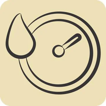 Icon Quick Dry. related to Bedding symbol. hand drawn style. design editable Stock Illustration