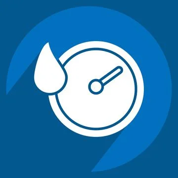 Icon Quick Dry. related to Bedding symbol. long shadow style. design editable Stock Illustration