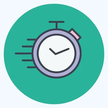 Icon Quick Response. suitable for Feedback symbol. Color Mate Style. simple d Stock Illustration