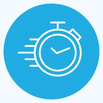 Icon Quick Response. suitable for Feedback symbol. Blue Eyes Style. simple de Stock Illustration