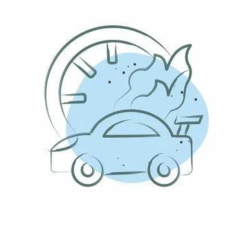 Icon Racing Speed. related to Racing symbol. Color Spot Style. simple desig.. 스톡 일러스트