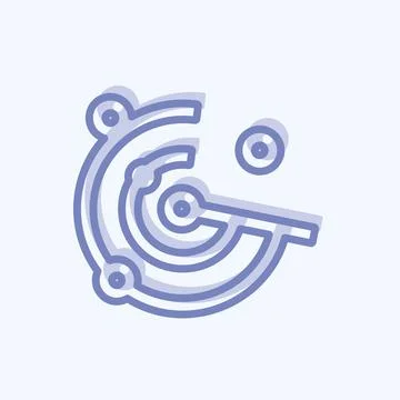Icon Radar - Two Tone Style,Simple illustration,Editable stroke Stock Illustration