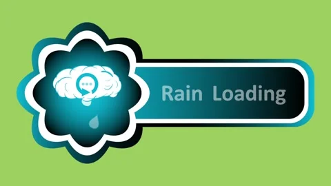 Icon rain drops on green back Stock Footage 93992242
