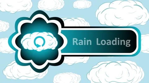 Icon rain loading in sky Stock Footage 93992569